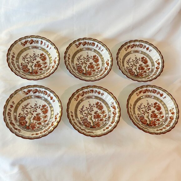 Copeland India Tree Vintage Fruit/Dessert Bowls, Set of 6 - Picture 1 of 11